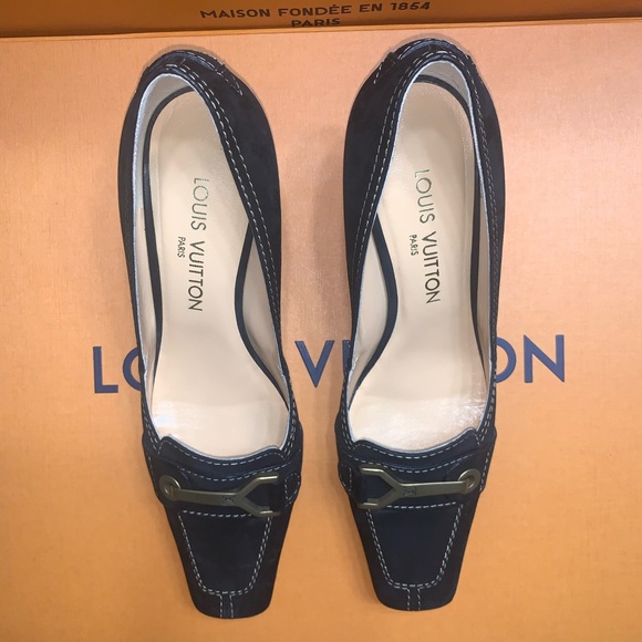 Louis Vuitton black Suede Morsetto loafer pump - Picture 5 of 9
